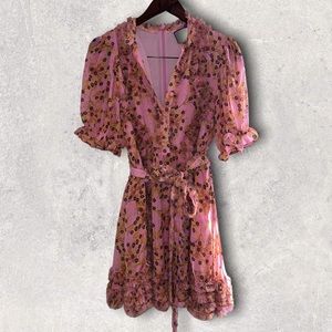 Alexis Women's Pink Karina Floral Dress - Short Sleeves Alteration